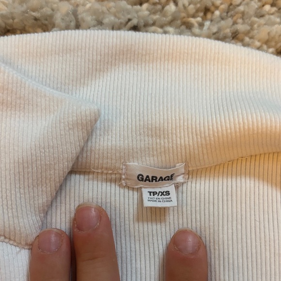 Garage Cream Ribbed Top - Picture 2 of 2